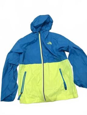 The North Face Boys Medium Blue Yellow Windbreaker Jacket